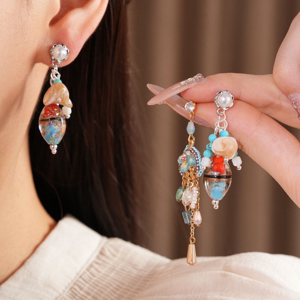 Women Fashion Photoshoot - Boho Vintage Gold Tone Inlaid Zircon