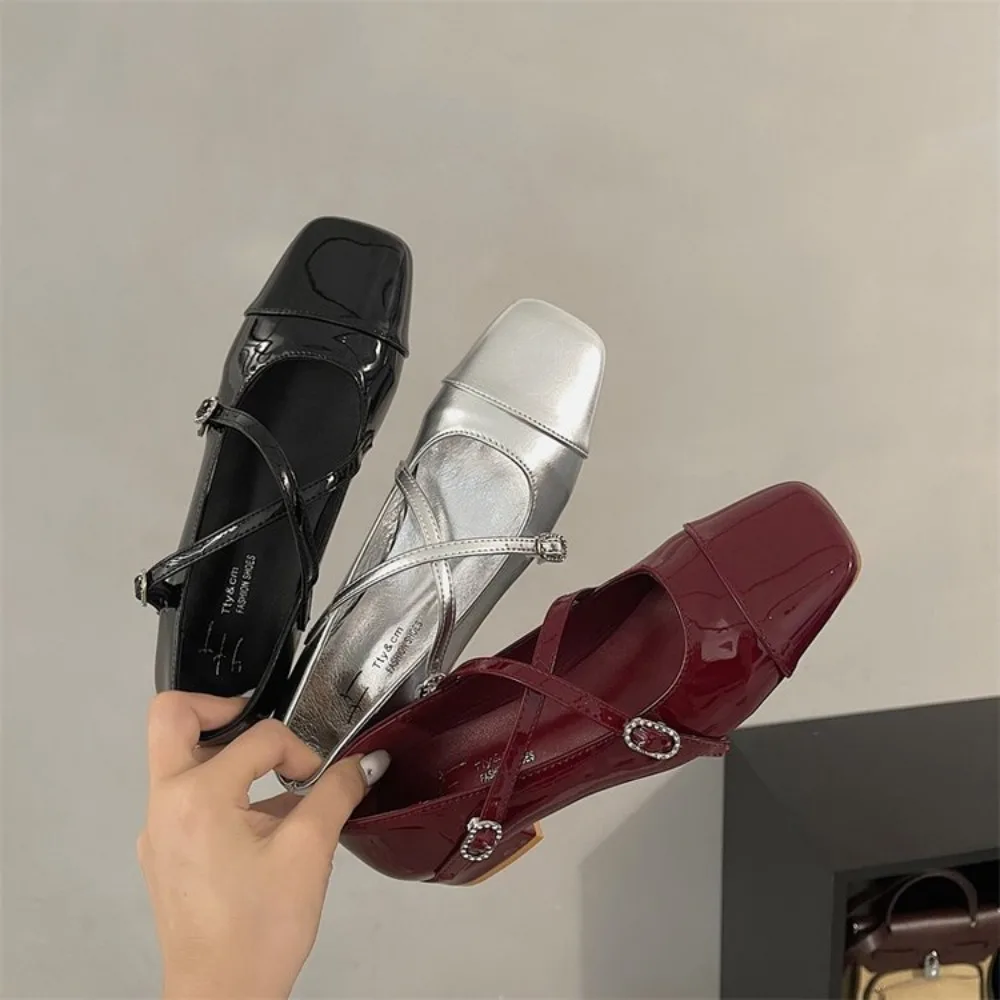 Women'S Fashion Shoes - Medium Heeled Shoes Retro Mary Jane