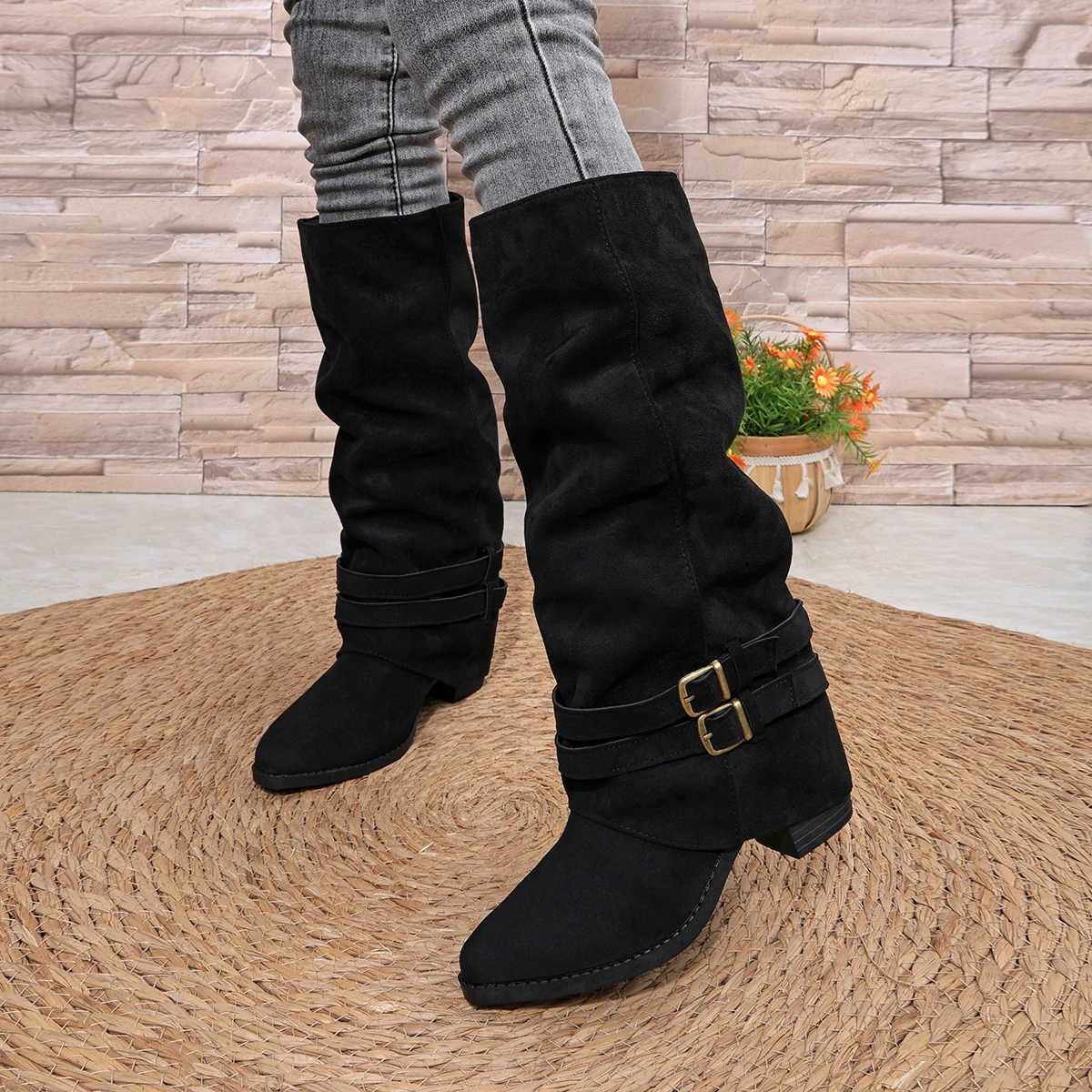 Spring Autumn New Retro Round  - đánh giá và giá Women'S Fashion Knee High Boots