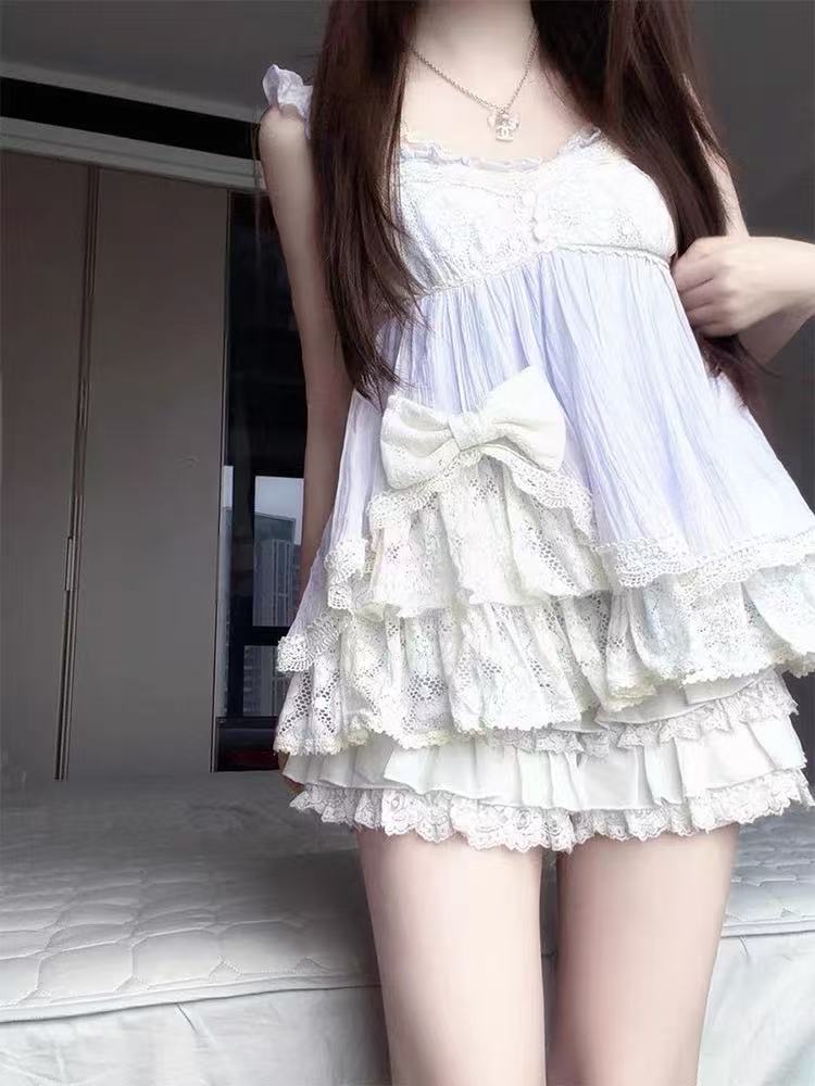 Coquette Ryousangata Dollcore  - đánh giá và giá Lace Trim Cami