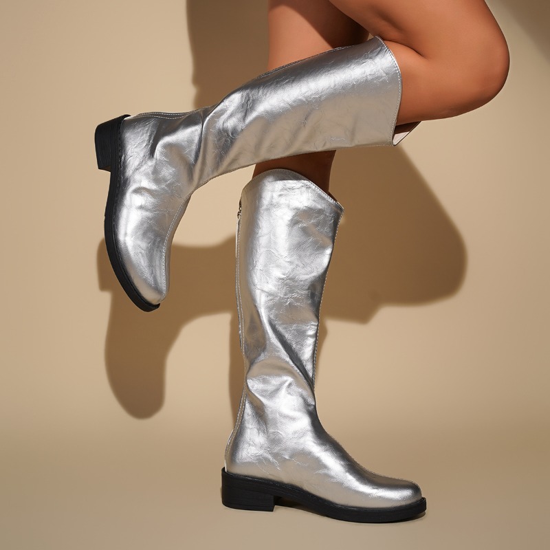 Women Silver Knee High Boots V - đánh giá và giá Women'S Fashion Knee High Boots
