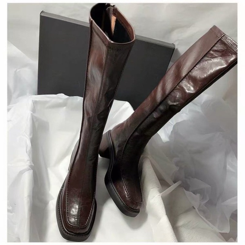 Round-toe Thick-soled Long Boo - đánh giá và giá Women'S Fashion Knee High Boots
