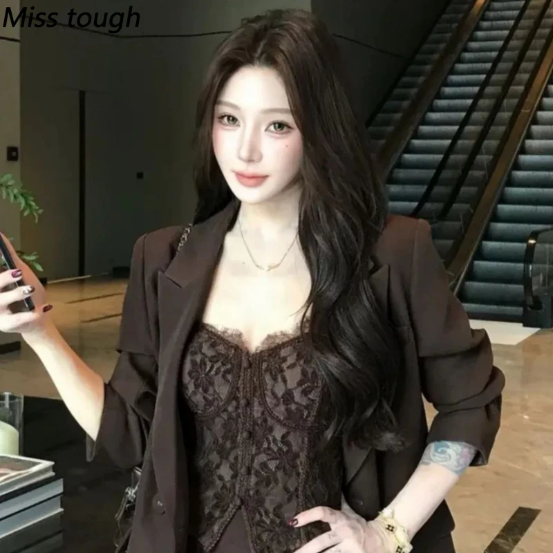 Elegant Vintage 3 Piece Set Wo - đánh giá và giá Lace Trim Cami