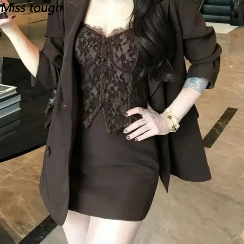 Elegant Vintage 3 Piece Set Wo - đánh giá và giá Lace Trim Cami