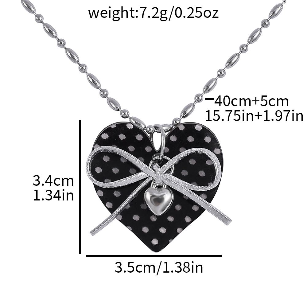 Korean Black Polka Dot Heart P - đánh giá và giá Women'S Fashion Korea