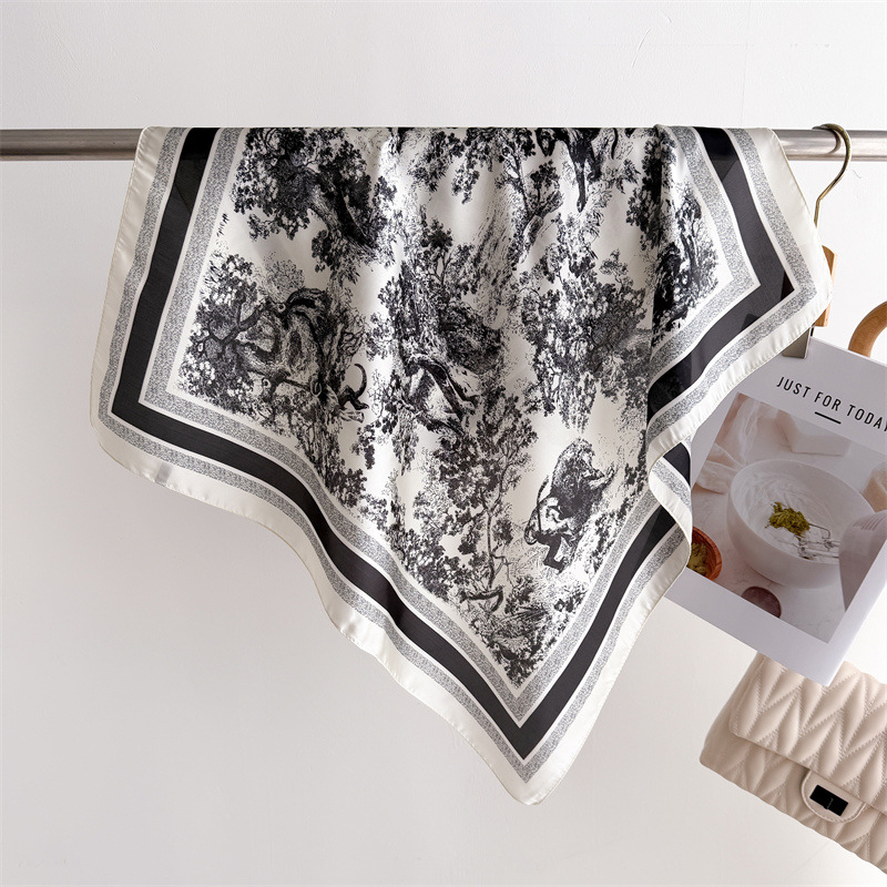 Luxury Jungle Printed Scarves  - đánh giá và giá Women Fashion Necktie