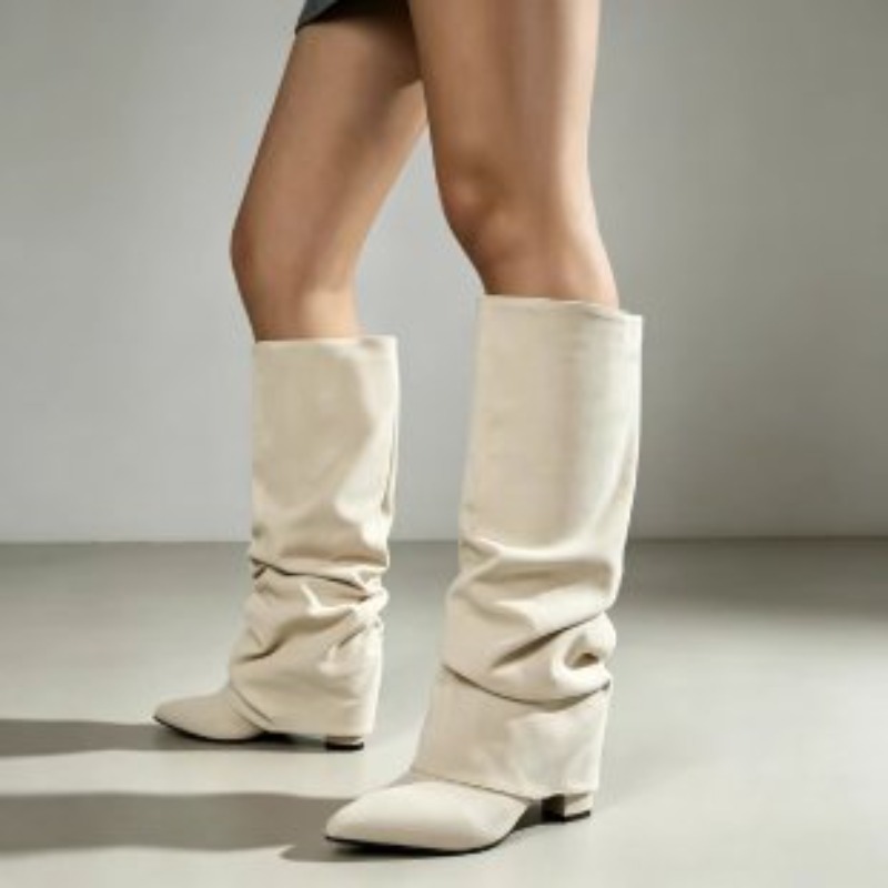 Fashion Retro Pointed Toe Plea - đánh giá và giá Women'S Fashion Knee High Boots
