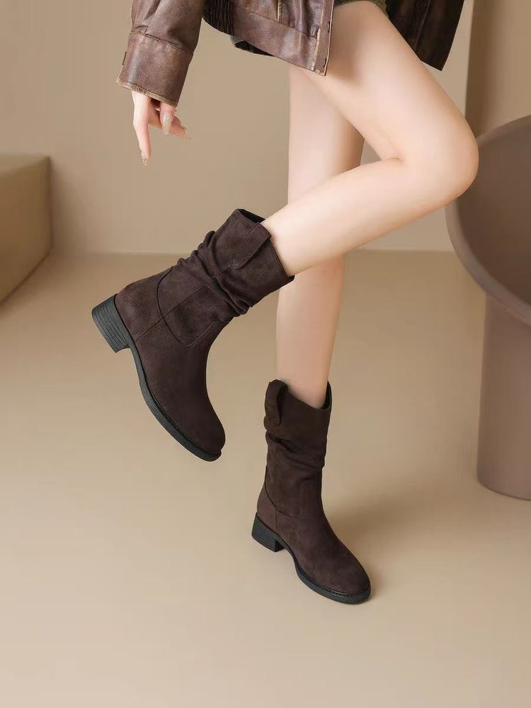 Retro Maillard Style Faux Sued - đánh giá và giá Women'S Fashion Korea